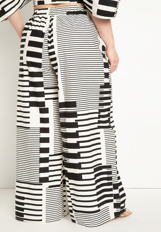 Wide Leg Printed Pant, , alternate image number null