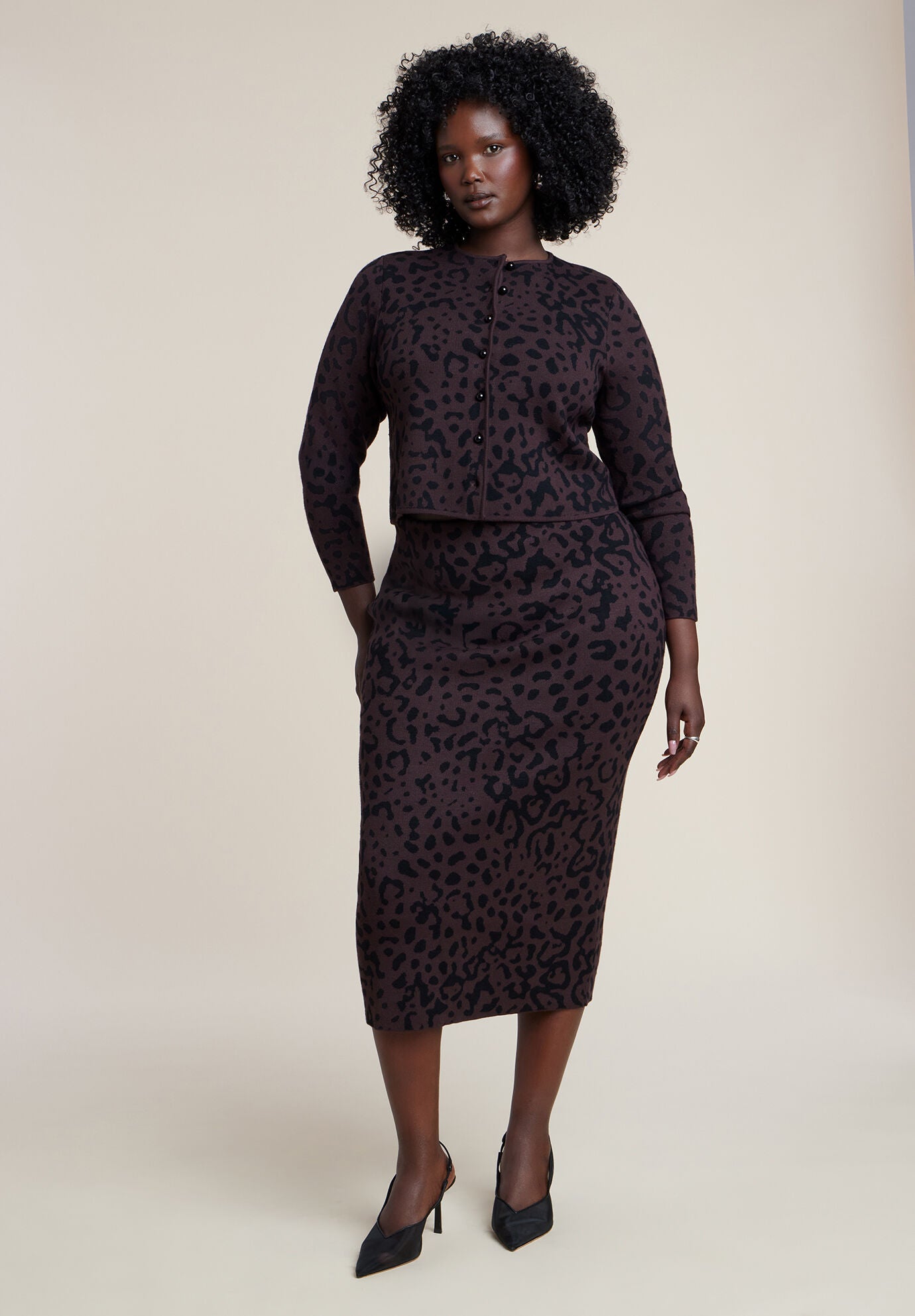 Floral Intarsia Sweater Skirt