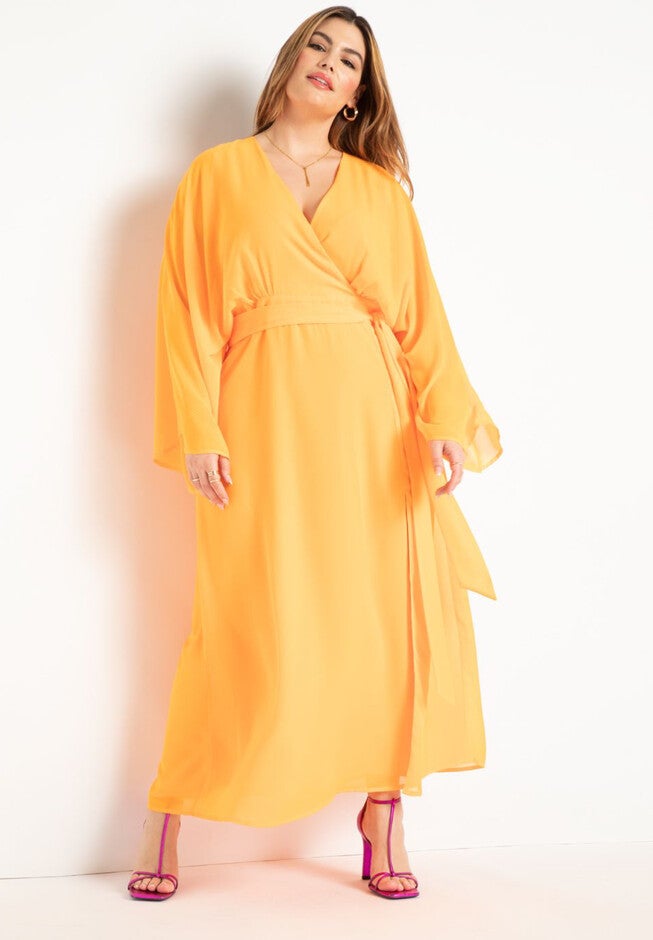 Surplice Bodice Maxi Dress, ORIOLE, hi-res image number null