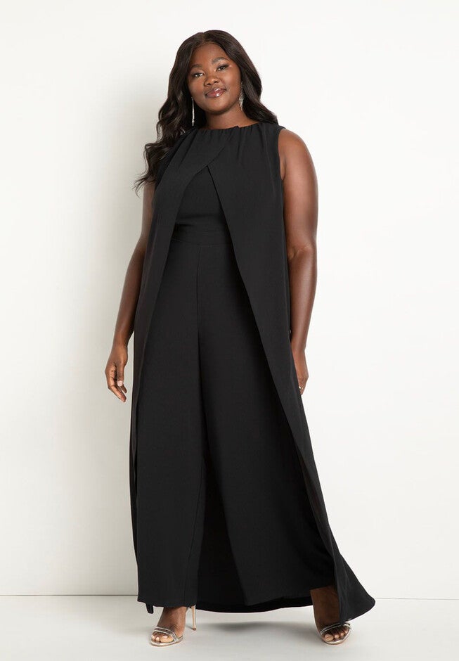 Cape Jumpsuit, BLACK ONYX, hi-res image number null