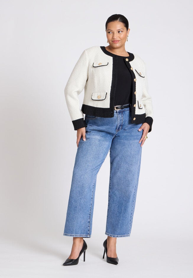 Tipping Detail Jacket, SUGAR SWIZZLE, alternate image number null