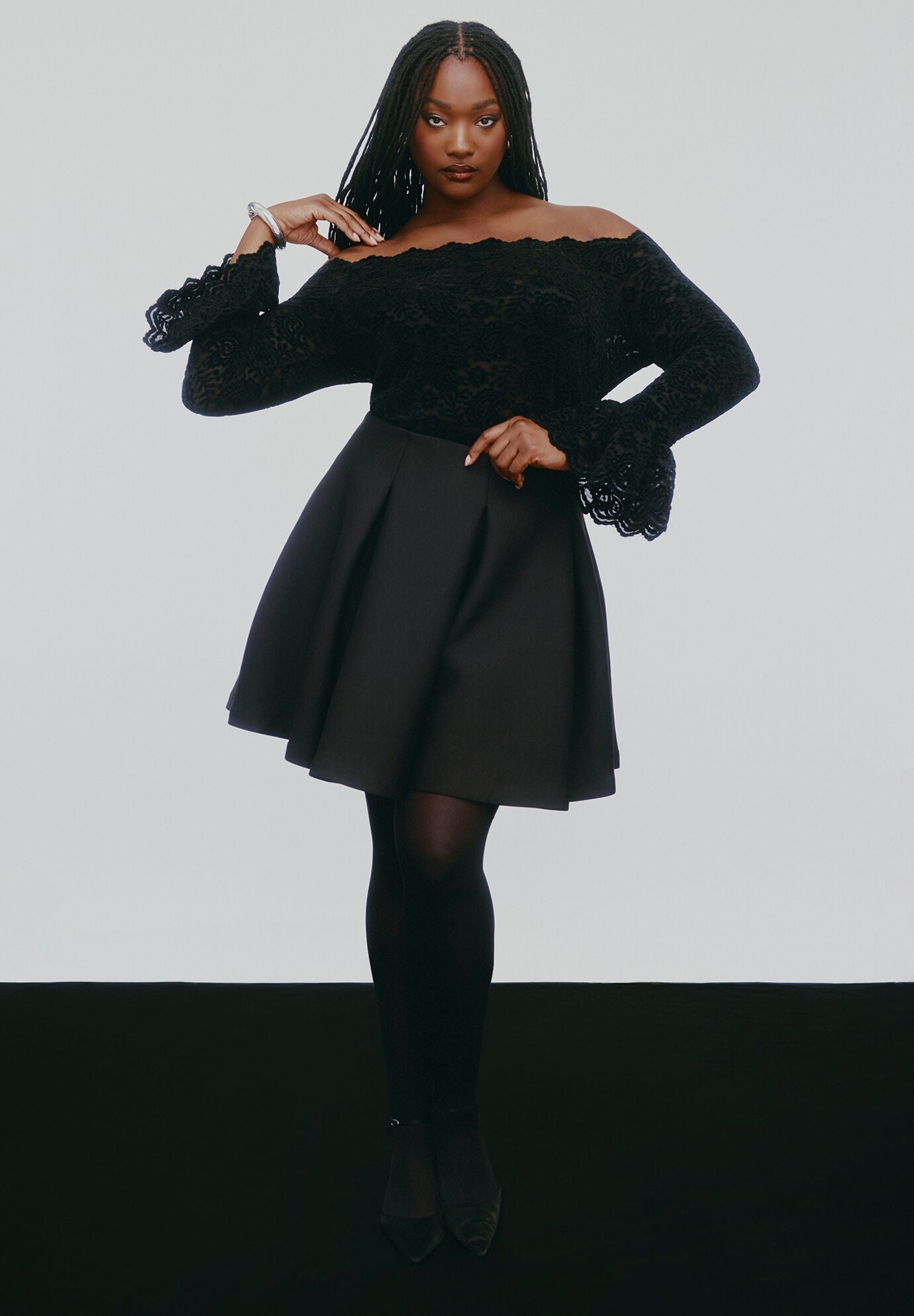 Flouncy Pleated Mini Skirt | Fullbeauty Outlet