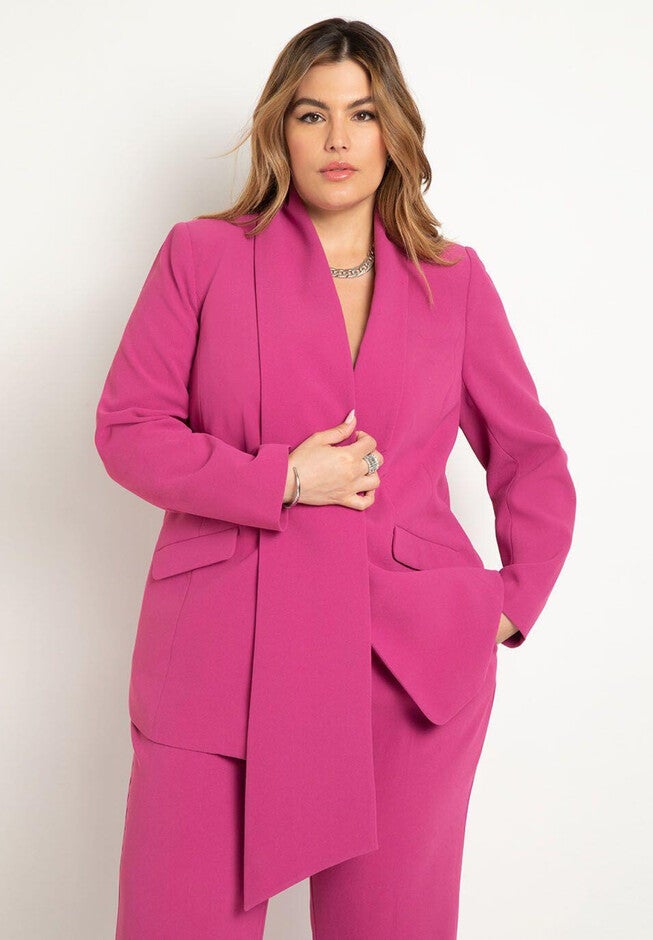 Scarf Detail Blazer, ROSE SORBET, hi-res image number null