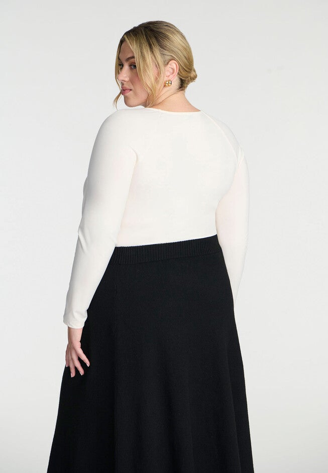 Sweetheart Neck Long Sleeve Top, SUGAR SWIZZLE, on-hover image number null