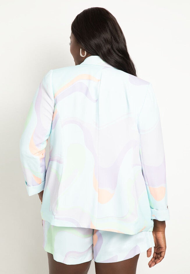 Relaxed Printed Blazer, , on-hover image number null