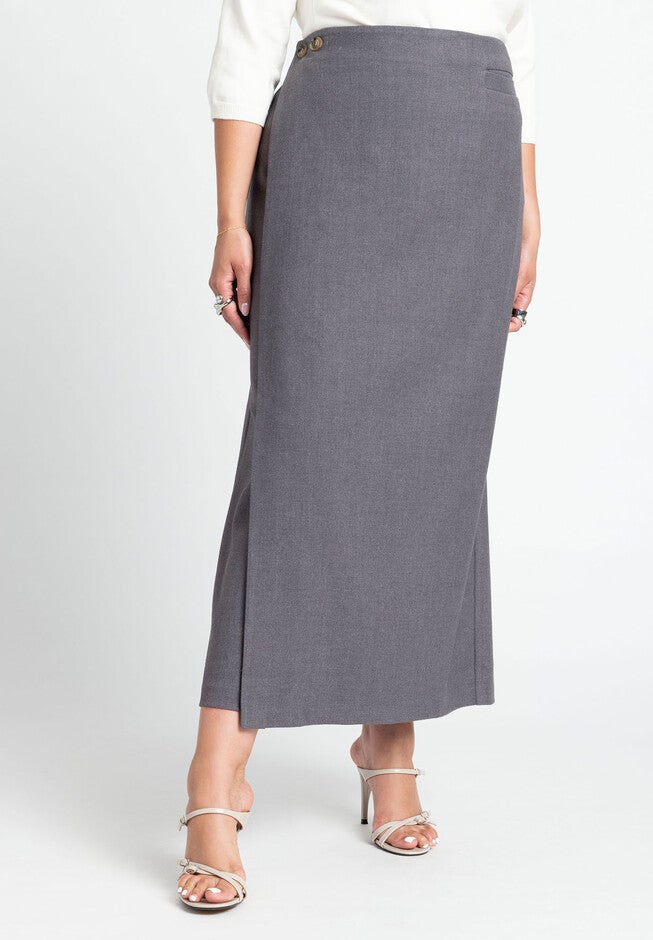 Maxi Structured Wrap Skirt, THUNDER STORM, on-hover image number null