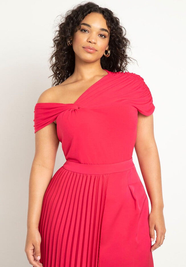 Draped Asym Neckline Bodysuit, LOVE POTION, hi-res image number null