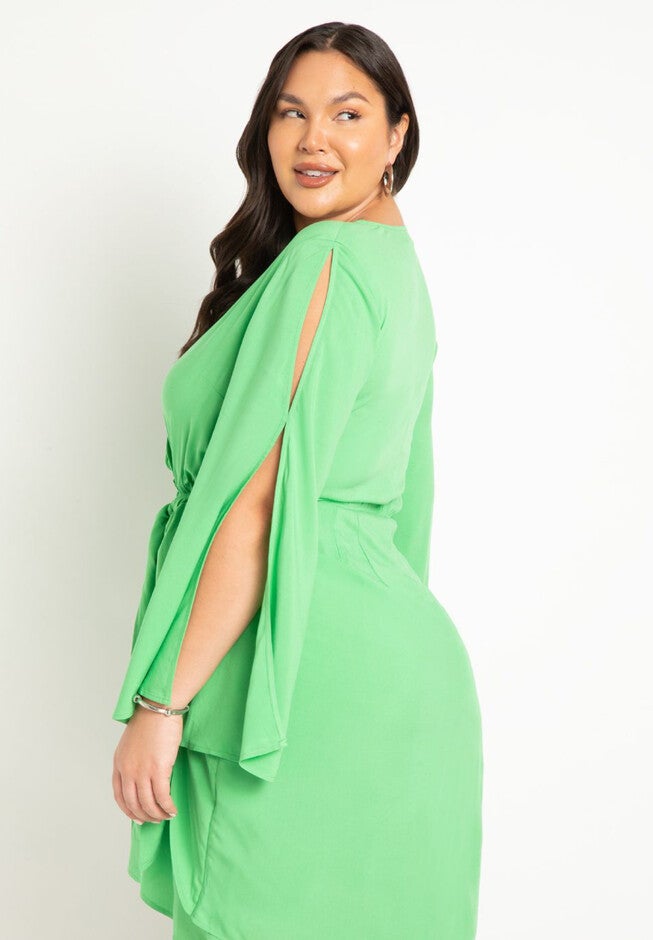 Tie Waist Wrap Dress, , alternate image number null