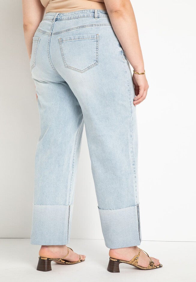 Cuffed Straight Leg Jean, , on-hover image number null