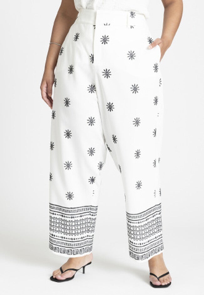 Embroidered Ankle Pant, PALM OASIS EMBROIDERY, alternate image number null