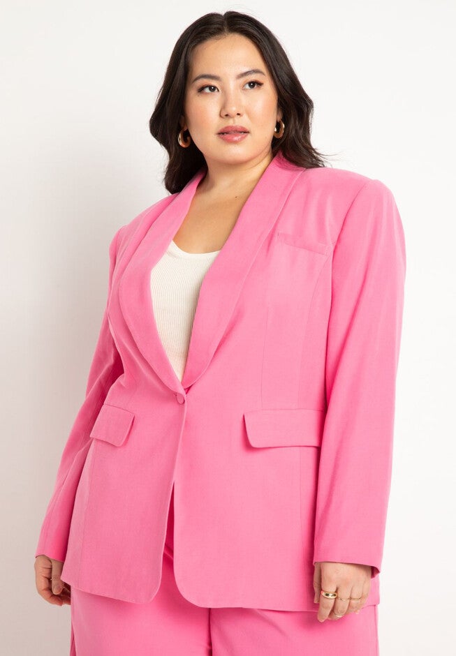 Shawl Collar Blazer, PINK, hi-res image number null