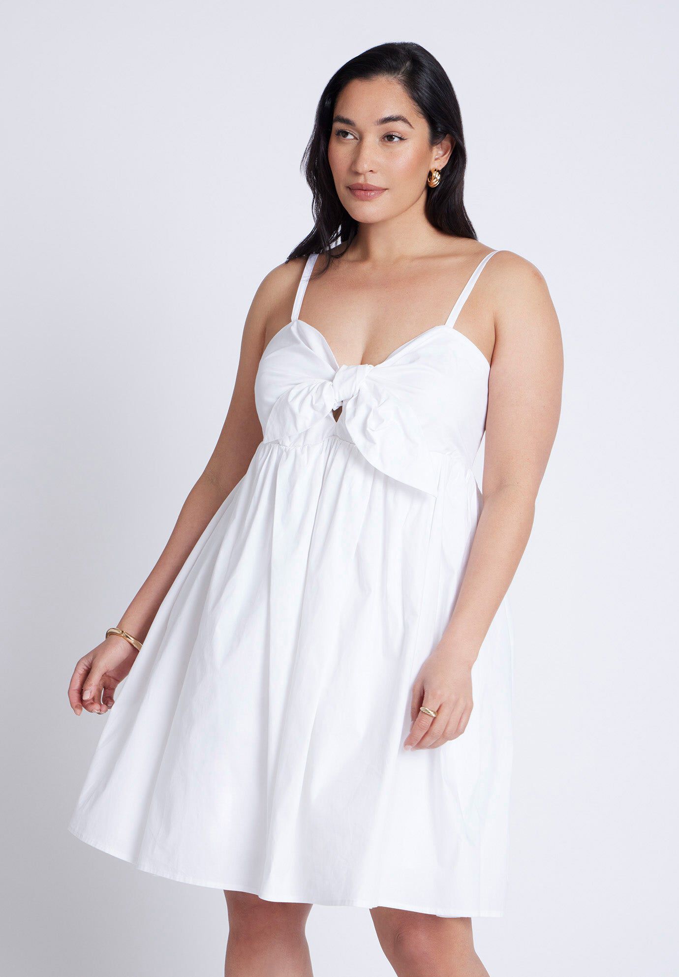 Tie Bodice Flare Mini Dress | Fullbeauty Outlet