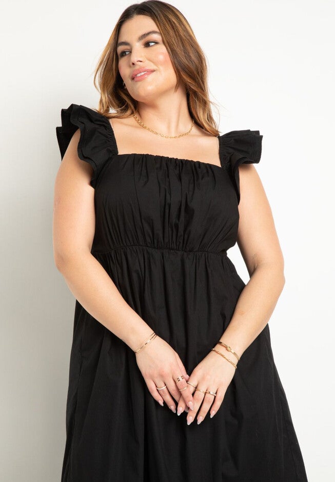 Flutter Sleeve Maxi Dress, , on-hover image number null