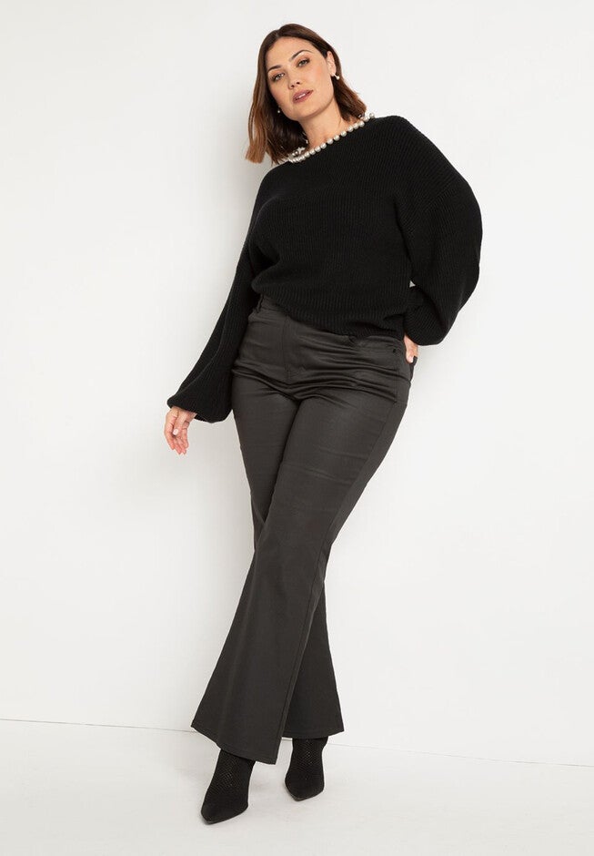 Pearl Neckline Sweater, , alternate image number null