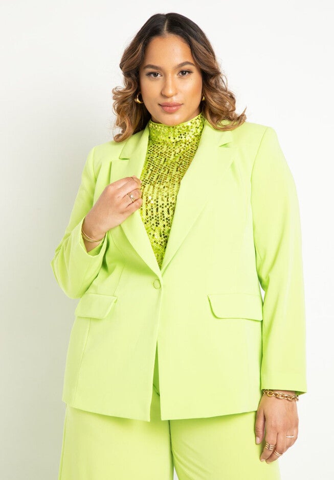One Button Blazer, ACID LIME, hi-res image number null