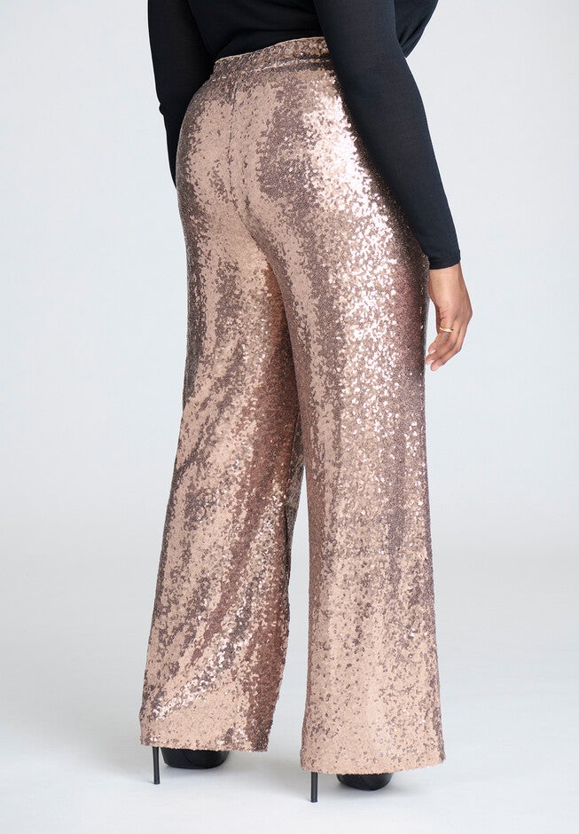Sequin Trouser, BRONZE, alternate image number null