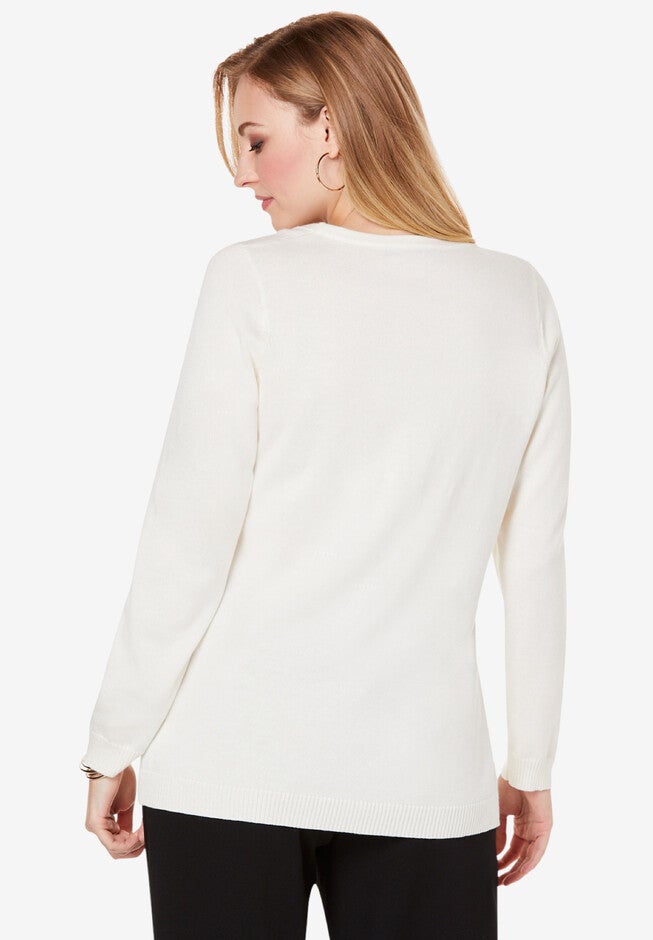 Squareneck Sweater Tunic, , on-hover image number 1