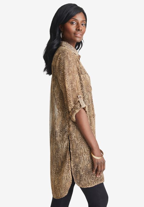 Sheer Georgette Mega Tunic, , alternate image number null