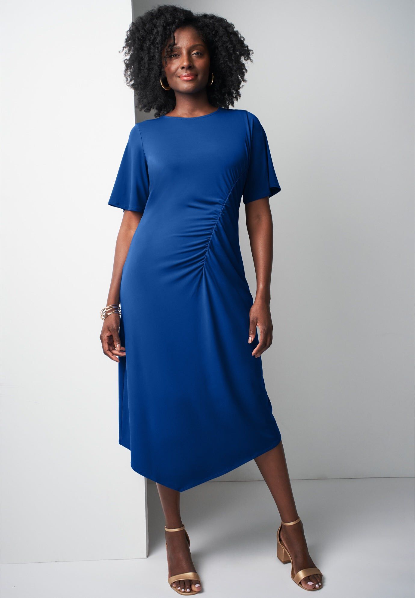 Flutter Sleeve Midi Dress