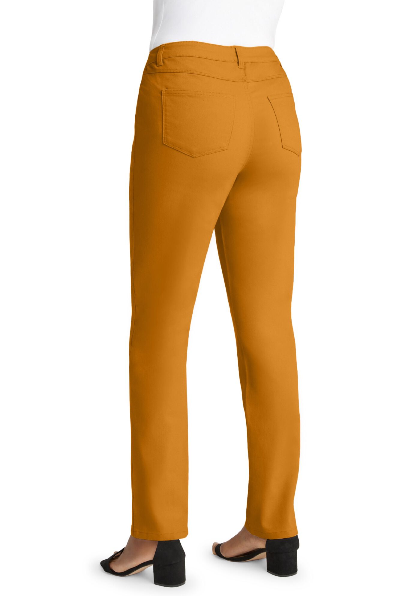 True Fit Stretch Denim Straight Leg Jean, RICH GOLD, on-hover image number 1