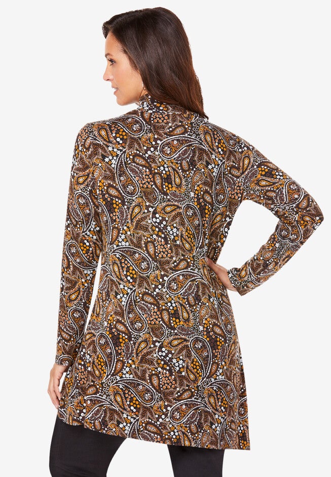 Point Hem Mockneck Tunic, , on-hover image number 1