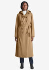 Double Breasted Long Trench Coat, SOFT CAMEL, hi-res image number null