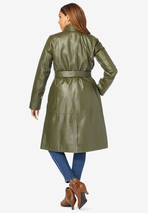 Leather Trench Coat, , on-hover image number null