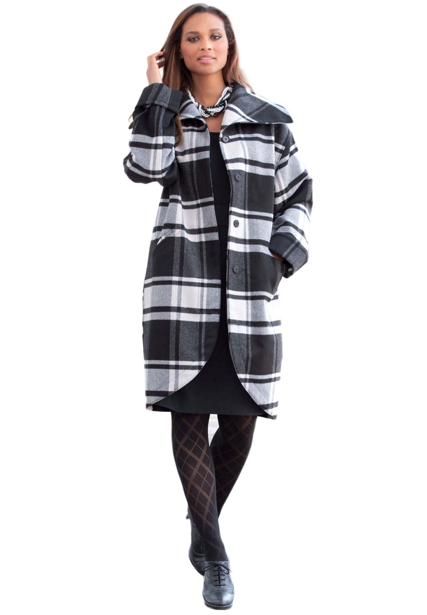 plus size cocoon coat