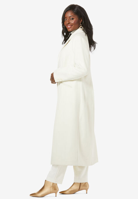 Full Length Wool Blend Coat, , alternate image number null