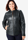 Zip Front Leather Jacket, , alternate image number 5