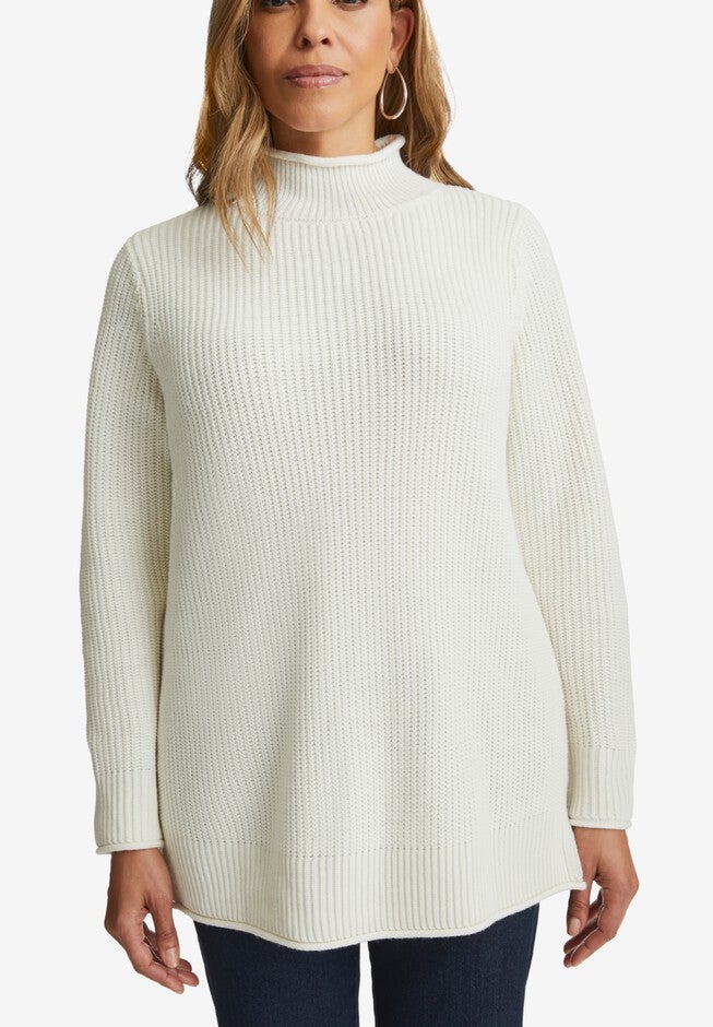 Rollneck Shaker Sweater, , alternate image number 3