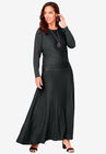Dolman Sleeve Skirt Set, BLACK, hi-res image number null