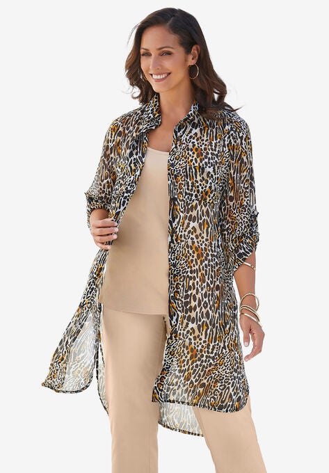 Sheer Mega Tunic, NATURAL ANIMAL, hi-res image number null