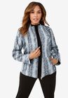 Zip Front Leather Jacket, GREY SNAKE SKIN, hi-res image number null