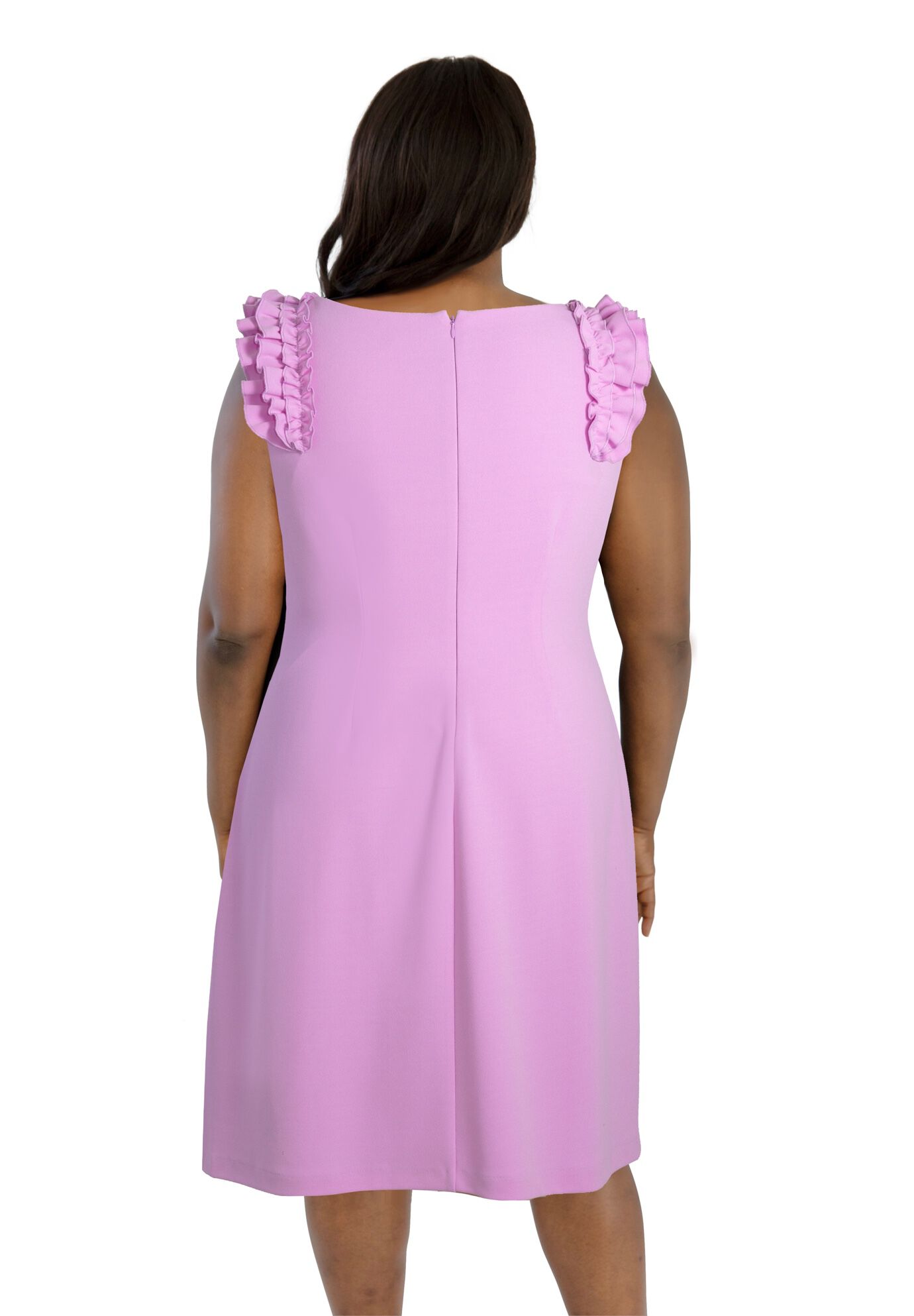 Misses Size Sleeveless Midi Dress, ORCHID, on-hover image number 1