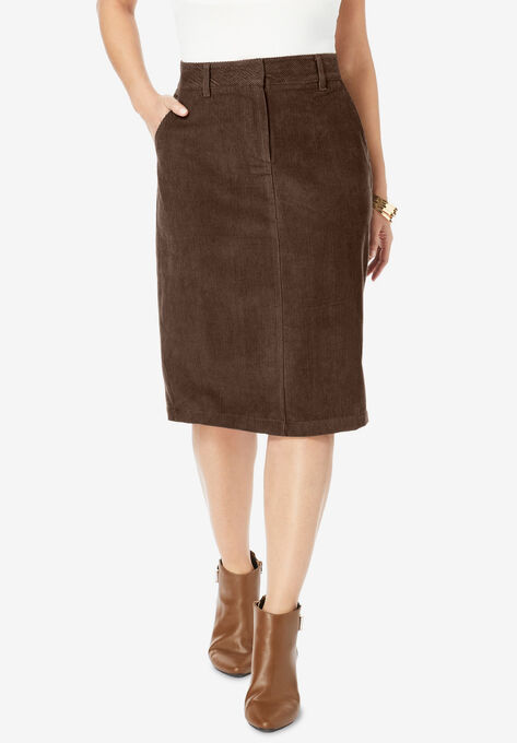 Corduroy Skirt, CHOCOLATE, hi-res image number null