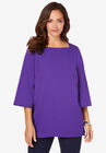 Square-Neck Tunic, MIDNIGHT VIOLET, hi-res image number null