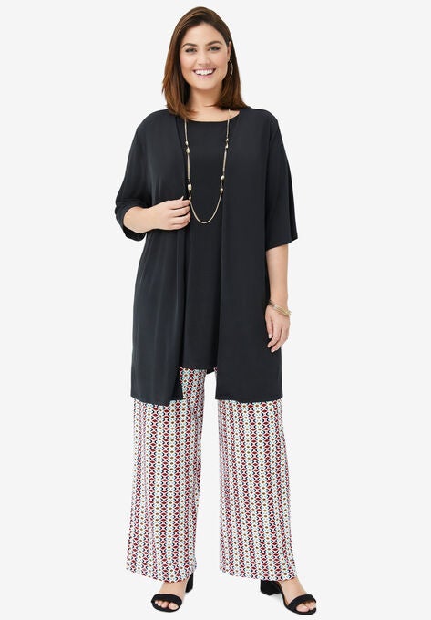 Knit Palazzo Pant, , alternate image number null