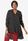 Hi-Low Crepe Tunic, BLACK, hi-res image number null
