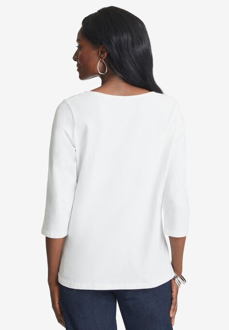 Scoop-Neck Tee, , on-hover image number null