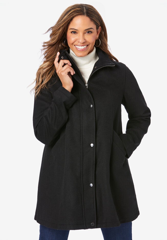 A-Line Coat, BLACK, hi-res image number 0