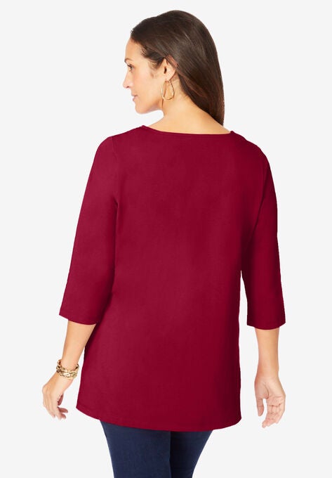 Notch Neck Tunic, , on-hover image number null