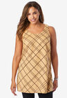 Georgette Tunic Tank, SOFT CAMEL BIAS STRIPE, hi-res image number null