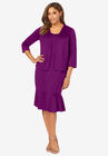Ponte Jacket Dress, PURPLE TULIP, hi-res image number null