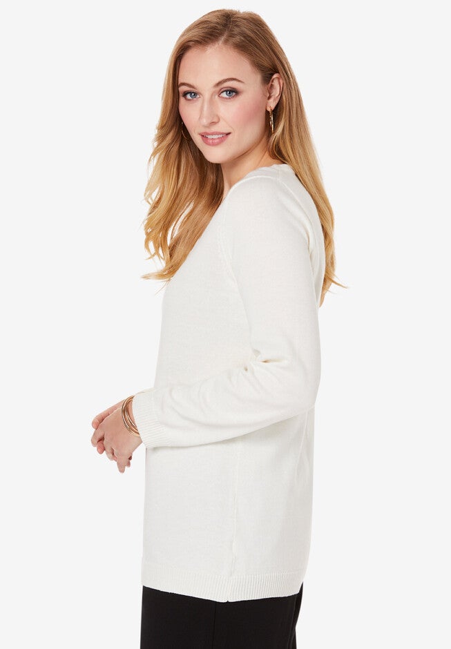Squareneck Sweater Tunic, , alternate image number 2