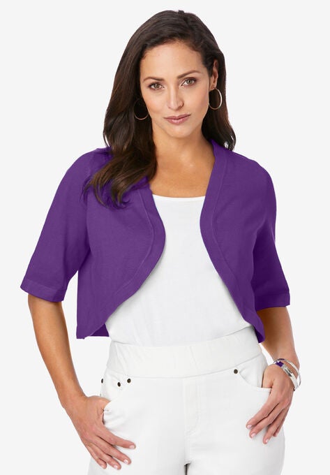 Cutaway Shrug, PURPLE ORCHID, hi-res image number null