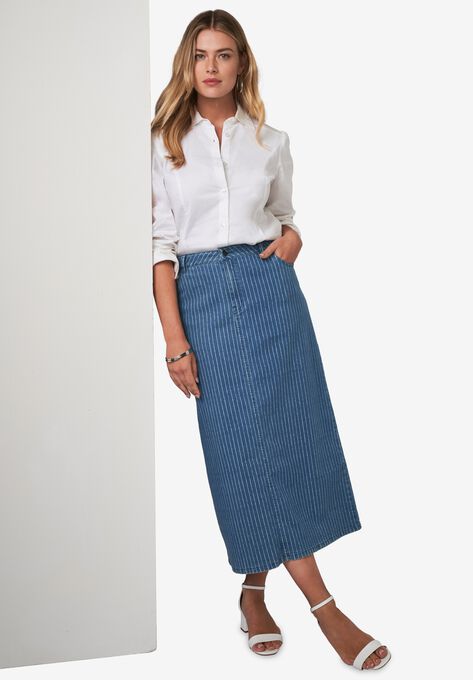 True Fit Denim Skirt, , on-hover image number null