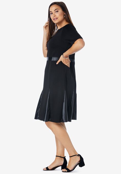 Ponte Fit & Flare Dress, , alternate image number null