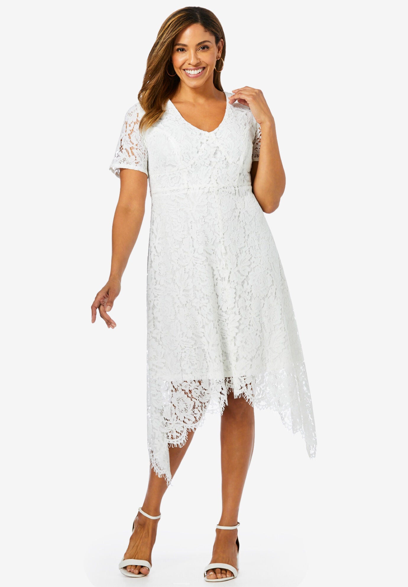 plus size white occasion dress