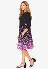 Three-Quarter Sleeve T-shirt Dress, , alternate image number null